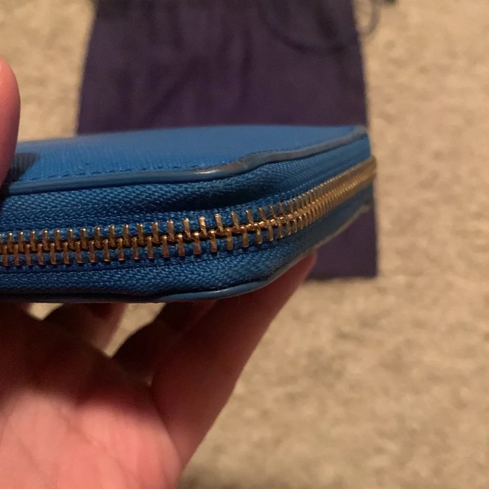 Tory Burch, Robinson Zip Continental Walle, Blue